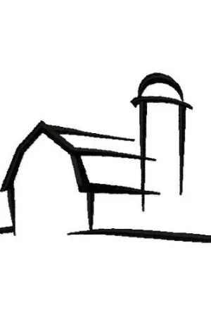 Barn Outline Embroidery Design Exclusive Offer