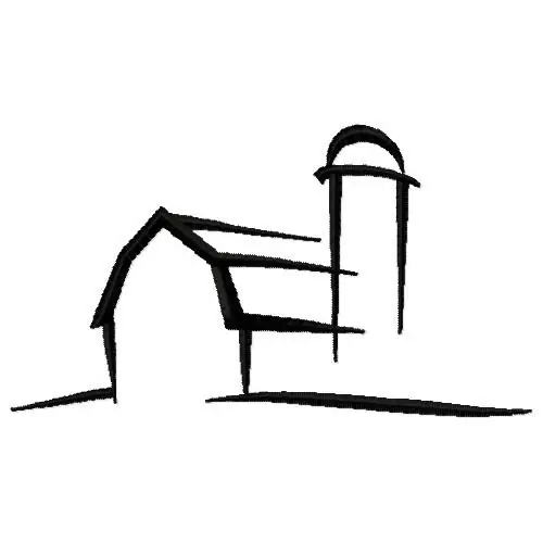 Barn Outline Embroidery Design Exclusive Offer