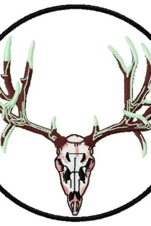 Deer Skull Patch Embroidery Design Instant Buy