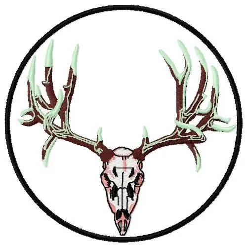 Deer Skull Patch Embroidery Design Instant Buy