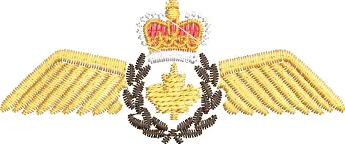Certified Canadian Pilot Wings Embroidery Design