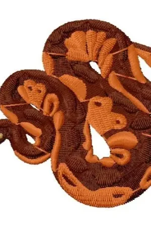 Coiled Snake Embroidery Design Big Sale