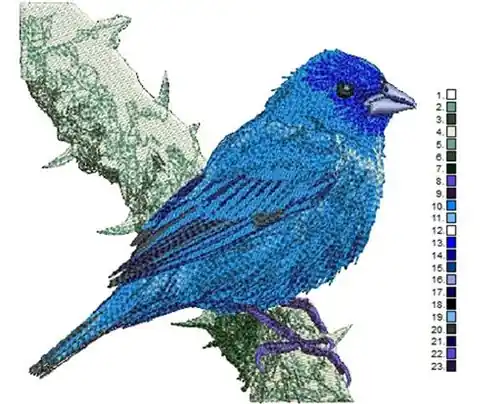 Blue Bird Embroidery Design Best Seller
