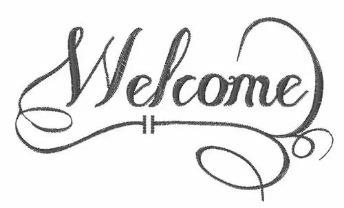 Welcome Embroidery Design High Quality