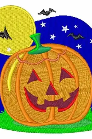 Smiling Pumpkin Embroidery Design Flash Sale