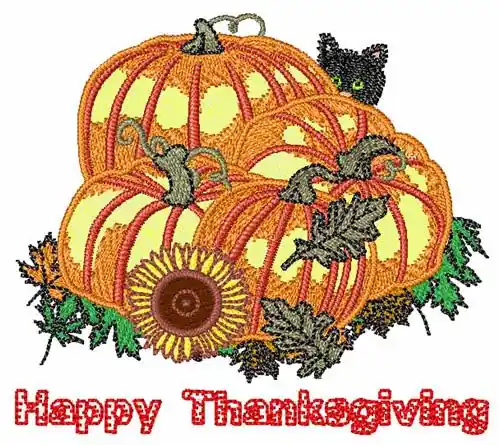 Trusted Brand Happy Thanksgiving Embroidery Design