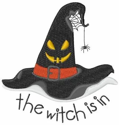 The Witch is In Embroidery Design In Demand