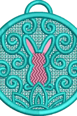 FSL Easter Bunny Earring Embroidery Design Seasonal Sale
