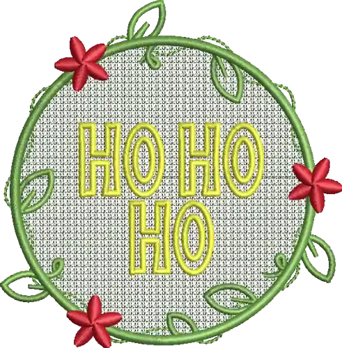 FSL Ho Ho Ho Embroidery Design In Demand