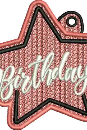 FSL Birthday Star Embroidery Design Factory Price