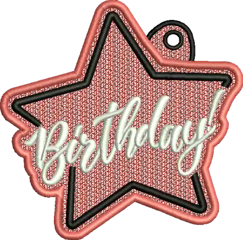 FSL Birthday Star Embroidery Design Factory Price