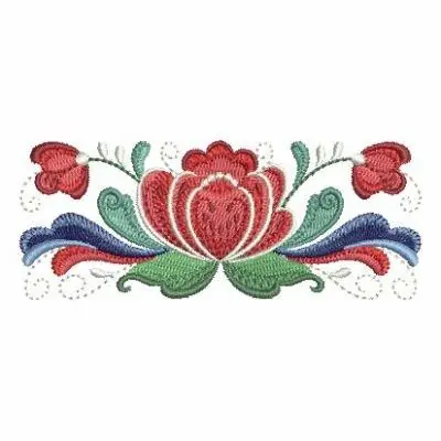 Buy Direct Rosemaling Roses Border Embroidery Design
