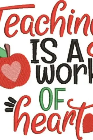Best Choice Teaching Work Of Heart Embroidery Design
