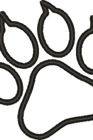 Paw Print Outline Embroidery Design Last Chance
