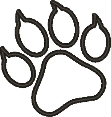 Paw Print Outline Embroidery Design Last Chance