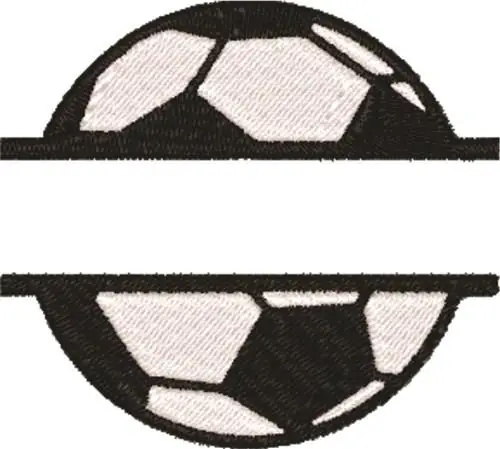 Soccer Ball Split Embroidery Design Affordable