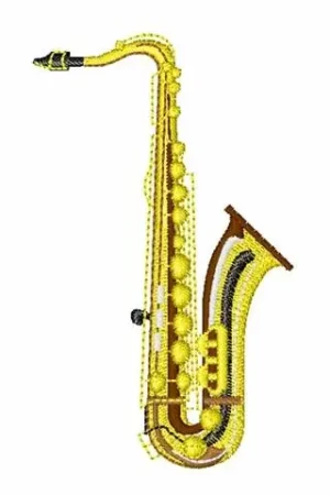 Saxophone Embroidery Design Latest