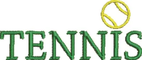 Worldwide Shipping Tennis Embroidery Design