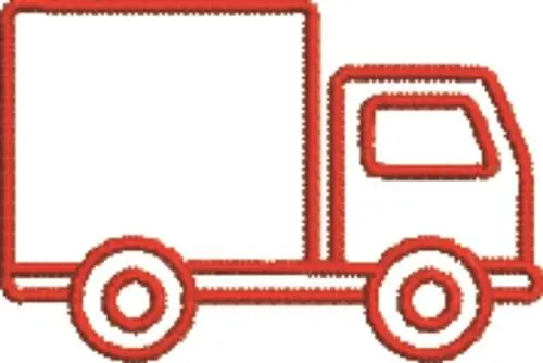 Truck Outline Embroidery Design Instant Buy