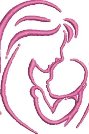 Mother & Baby Embroidery Design Reduced Price