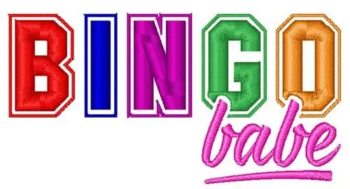 Bingo Babe Embroidery Design Free Returns