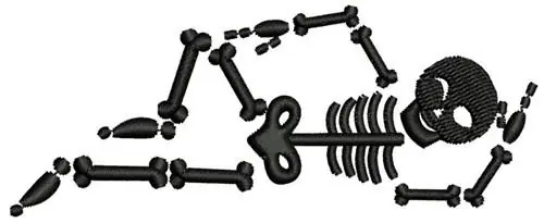 Resting Skeleton Embroidery Design Price Drop