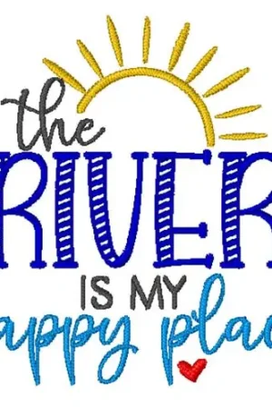 The River Embroidery Design Direct From Factory