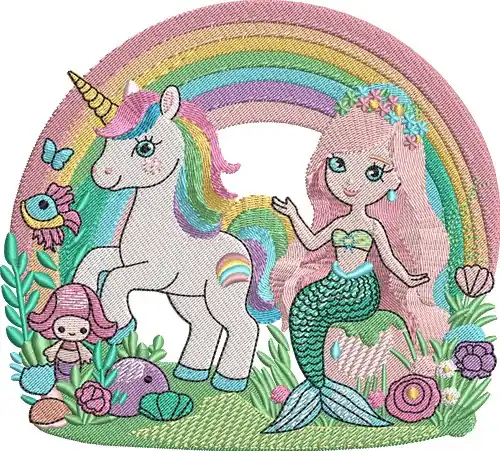 Unicorn Dreams Embroidery Design Luxury