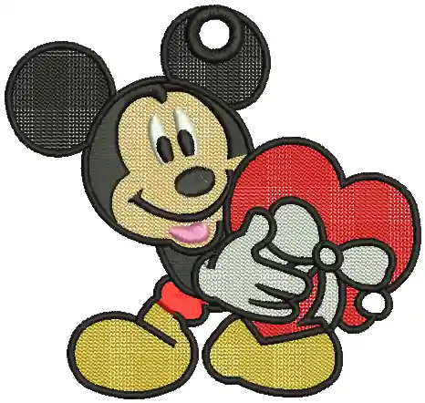 No Minimum Order FSL Love Mickey Embroidery Design