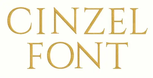 Cinzel Font by Needle Noodle Embroidery on EmbroideryDesigns.com Free Shipping