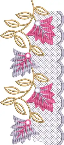 Floral Border Embroidery Design Limited Offer