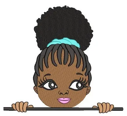 Warranty Included Girl Head Embroidery Design