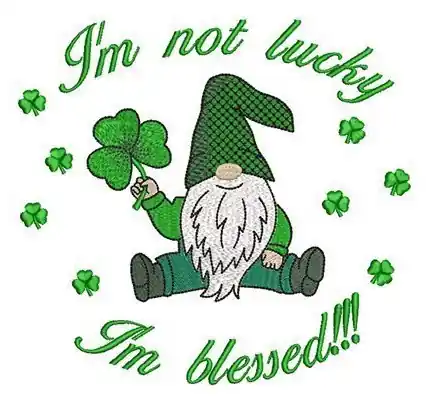 Lucky Gnome Embroidery Design Shop Now