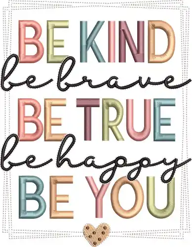 Be You Inspiration Embroidery Design Brand New
