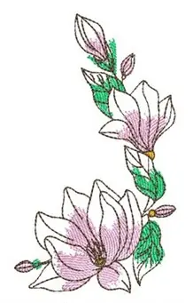 Price Drop Watercolor Magnolia Embroidery Design