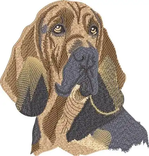 Basset Head Embroidery Design Super Sale