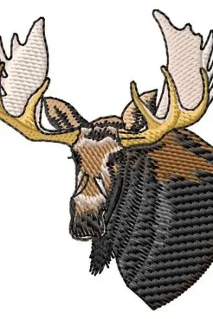 Bargain Moose Head Embroidery Design