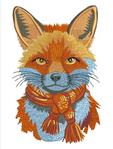 Fox Head Embroidery Design Best Price