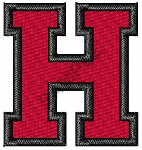 Collegiate Alphabet H Embroidery Design Hot Picks