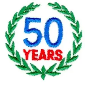 50 Year Anniversary Embroidery Design Same Day Shipping