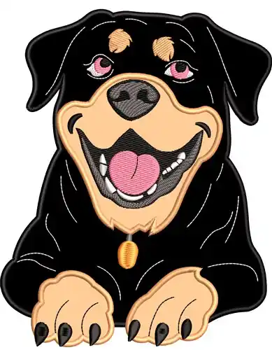 Mega Sale Applique Rottweiler Embroidery Design