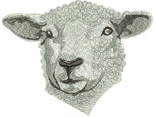 Buy Online Sheep Head Embroidery Design