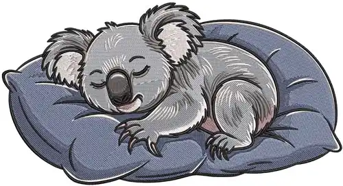 Koala Nap Embroidery Design Buy Online