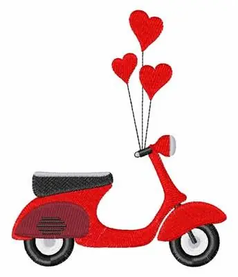 Limited Time Italian Scooter Embroidery Design