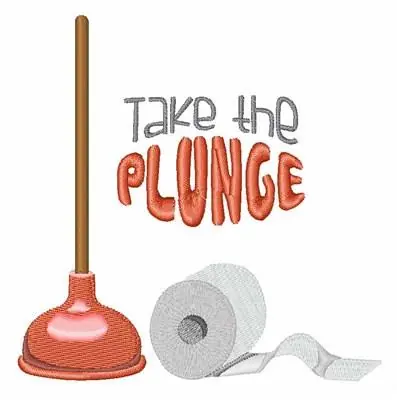 Take The Plunge Embroidery Design Express Delivery