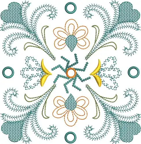 Hot Deal Swirling Petals Embroidery Design
