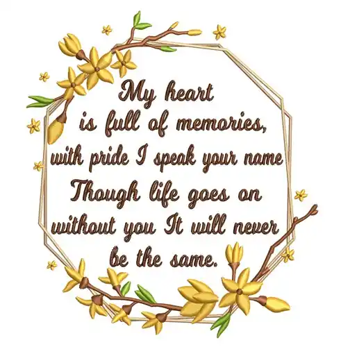 Cheap Full Of Memories Embroidery Design