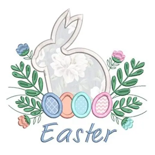 Applique Cute Bunny Embroidery Design Get Yours