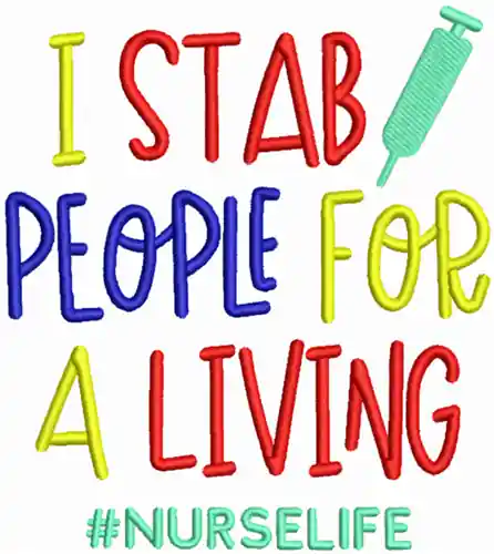 Buy Online I Stab People Embroidery Design