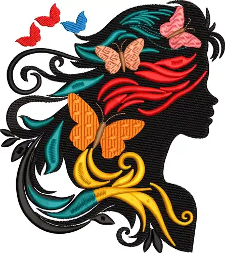 Sale Butterfly Silhouette Embroidery Design